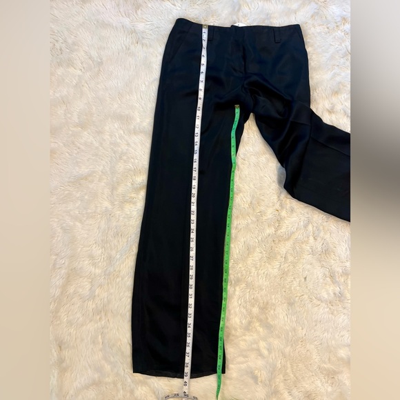 EMPORIO ARMANI Satin Loose Fit Black Pants Size 6 - Picture 6 of 8
